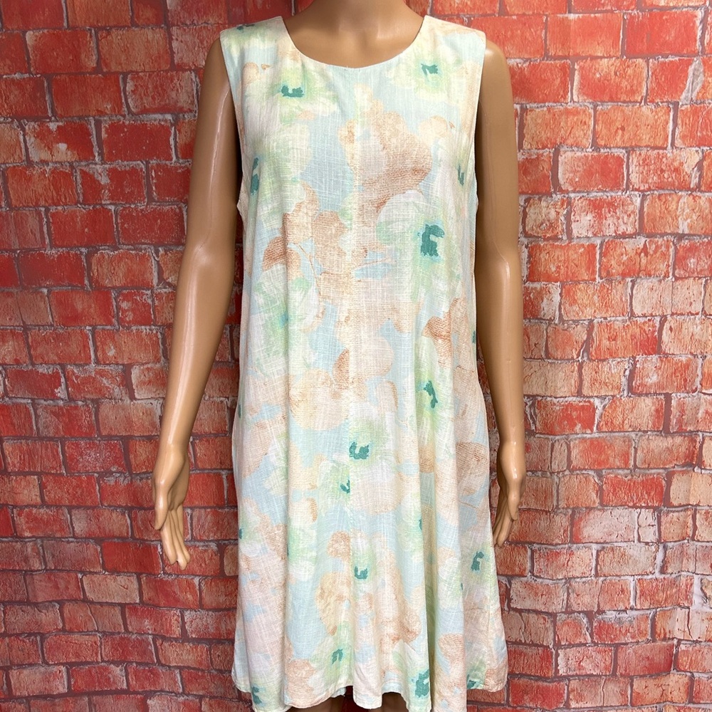 Ruby Rd Floral‎ Linen Blend Shift Dress